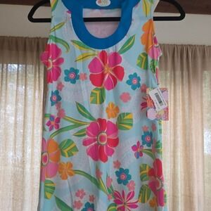 Spunk Wear Floral Flower Active Beach Dress size Large NWT